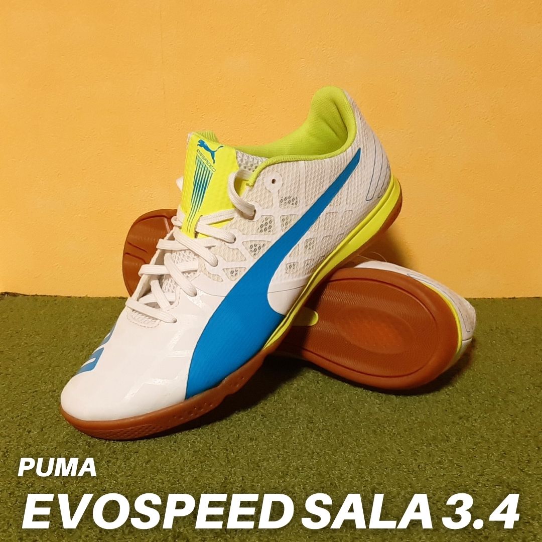 《PUMA》evoSPEED SALA エヴォスピード サラ 3.4（ホワイト×ブルー）
