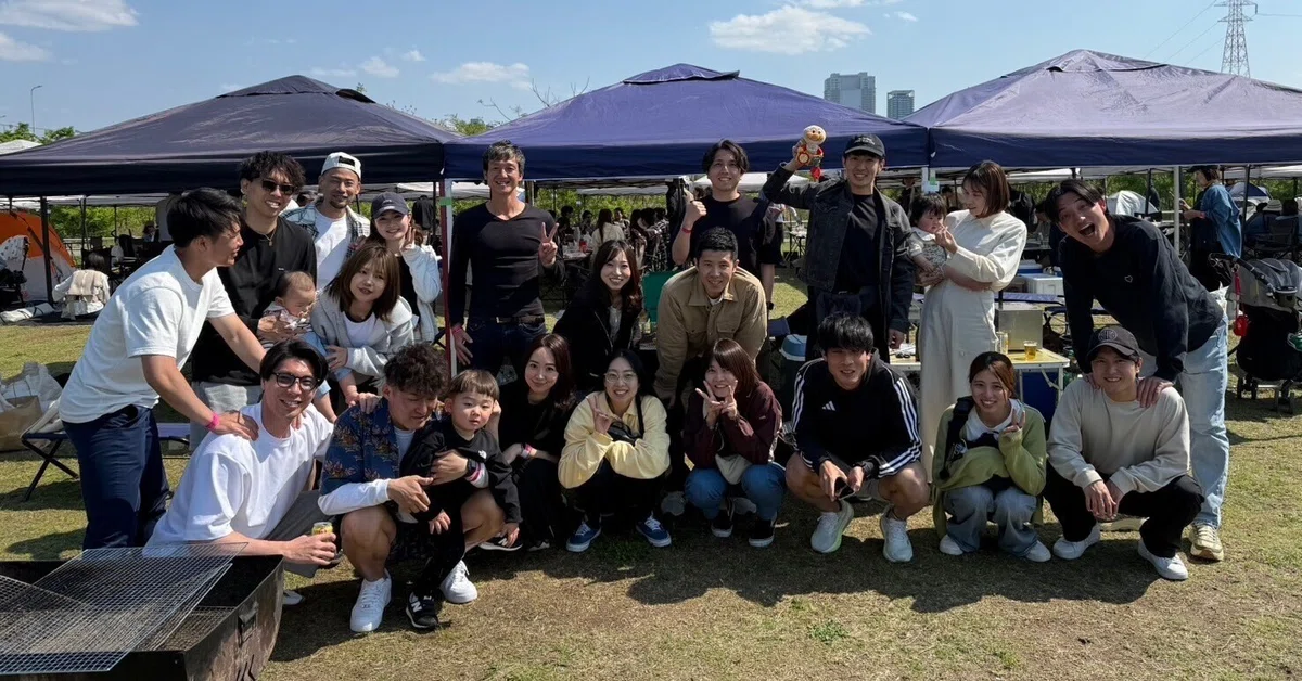 4学年揃って、関大サッカー部BBQ会