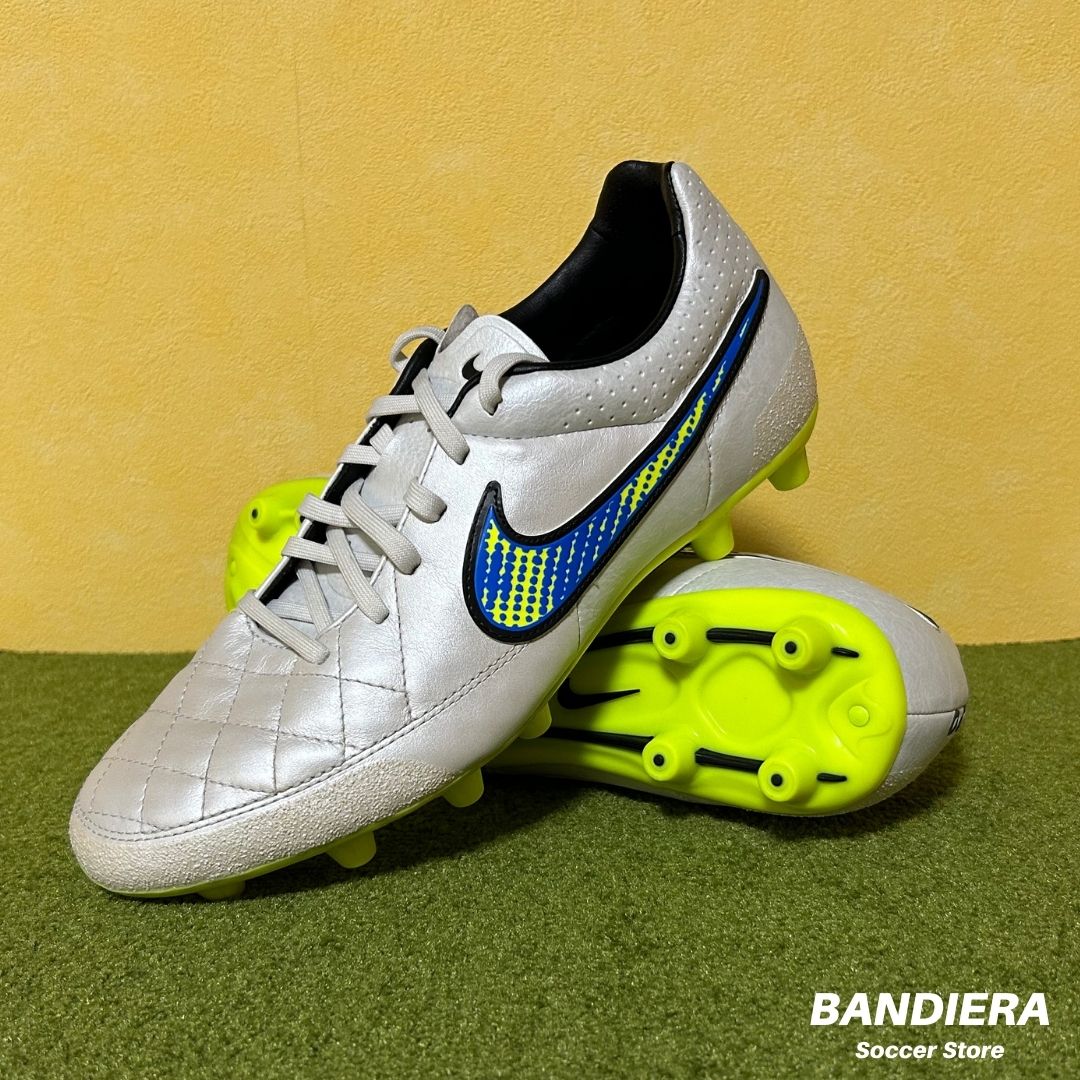 《NIKE》TIEMPO LEGACY ティエンポ レガシー HG-E ホワイト×蛍光イエロー